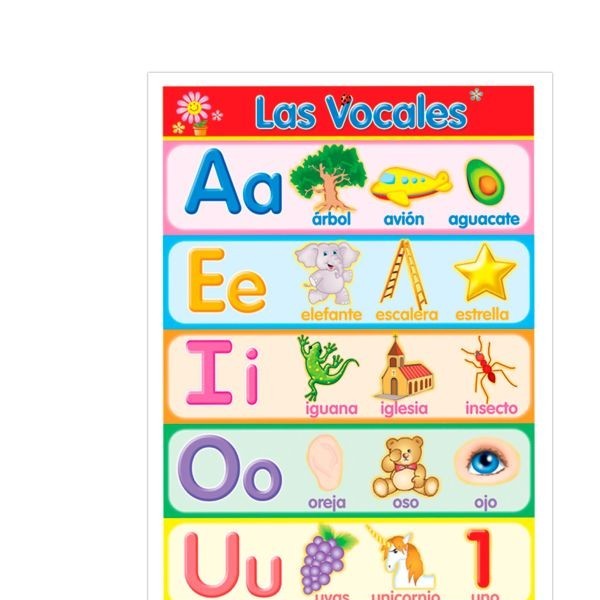 POSTER DID. 70X50CM. VOCALES GRANMARK E.6